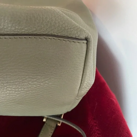 MICHAEL KORS - Green/Olive Leather Backpack - Like New - Picture 6 of 7